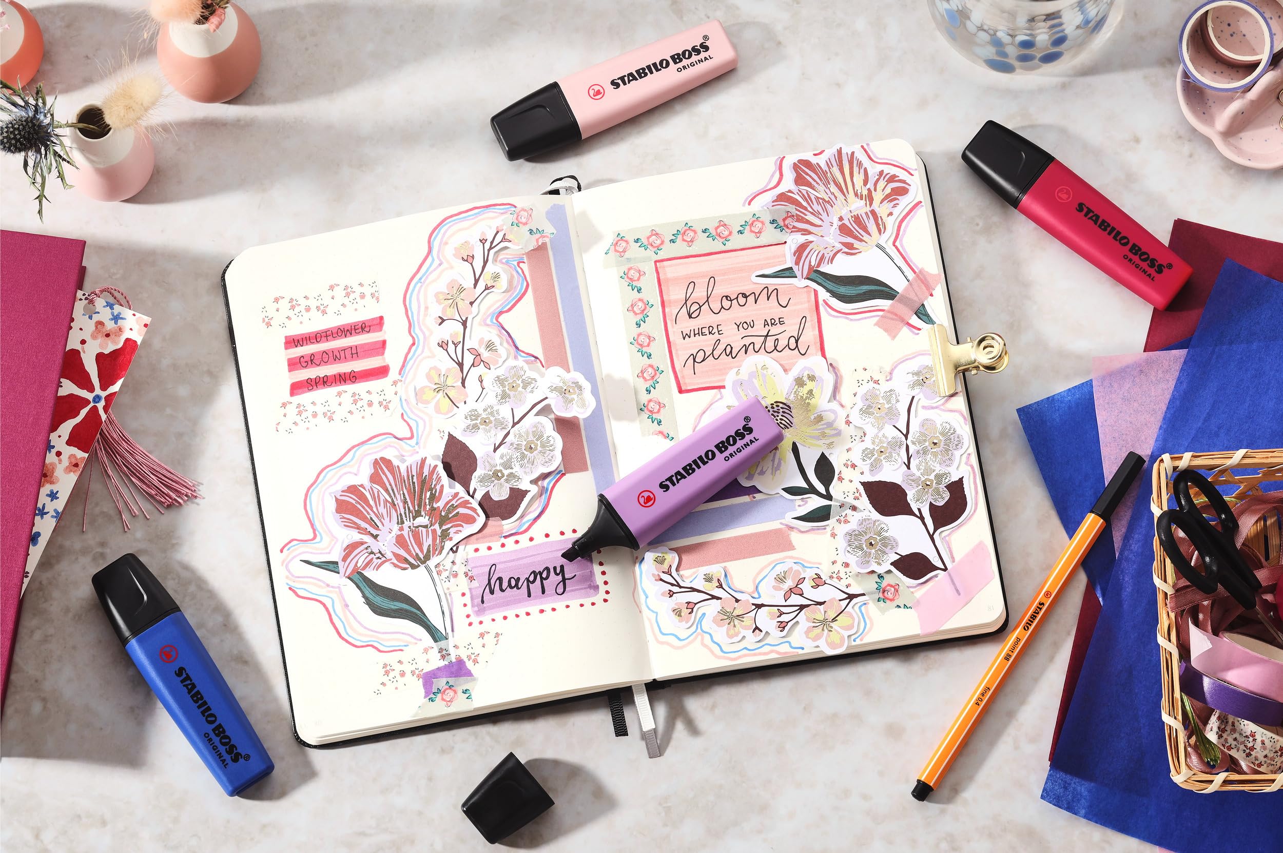 stabilo-boss-original-naturecolors-wildflower-edition-etui-x-4-surligneurs-flora image 4