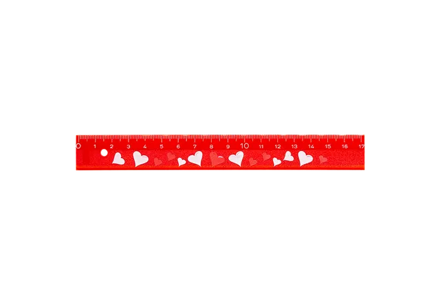 kum-lineal-love-17-cm-r-gle-plate-scolaire image 1