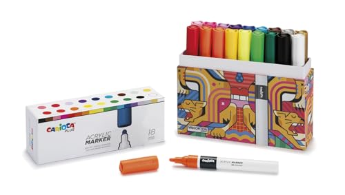 carioca-plus-marqueur-acrylique-bo-te-premium-18-feutres-2-mm image 7