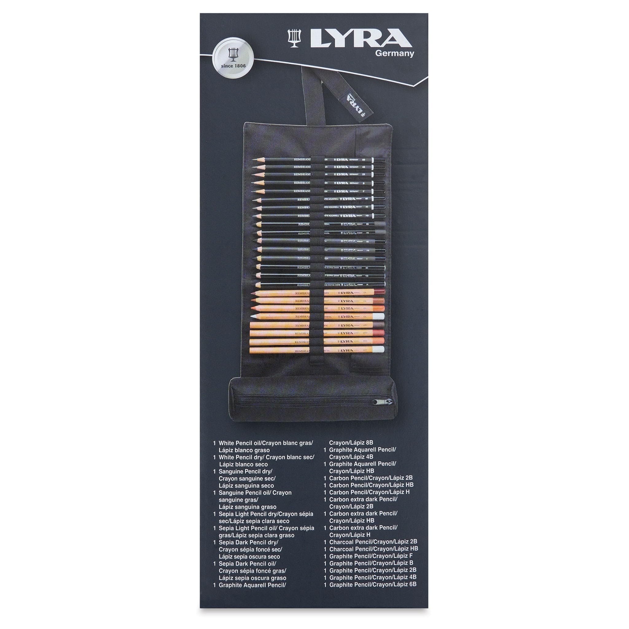 lyra-rembrandt-crayons-techniques-pour-dessin-trousse-rouler-tissu-x-24 image 4