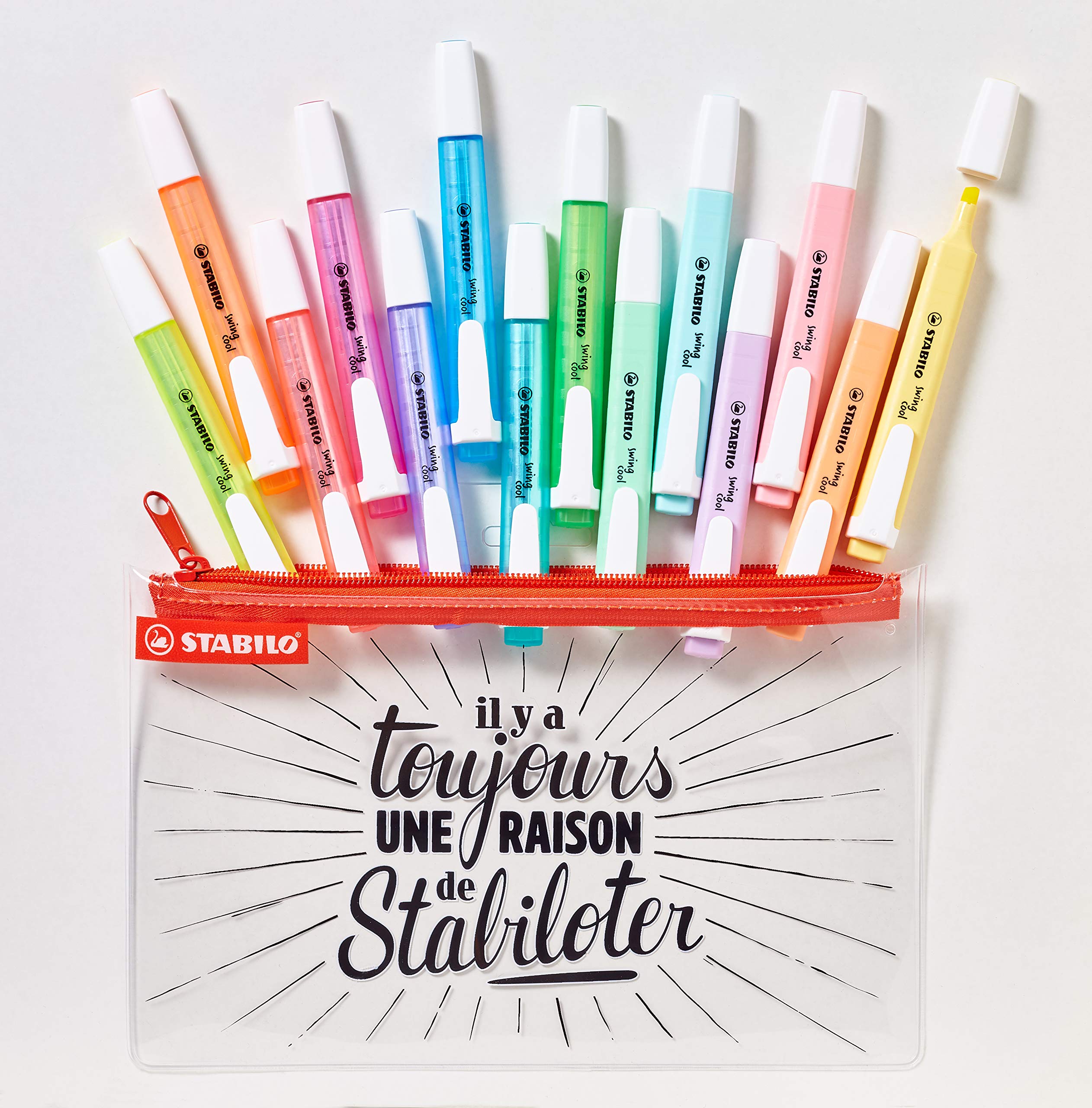 stabilo-swing-cool-surligneurs-trousse-x-14-fluo-et-pastel-assortis image 2