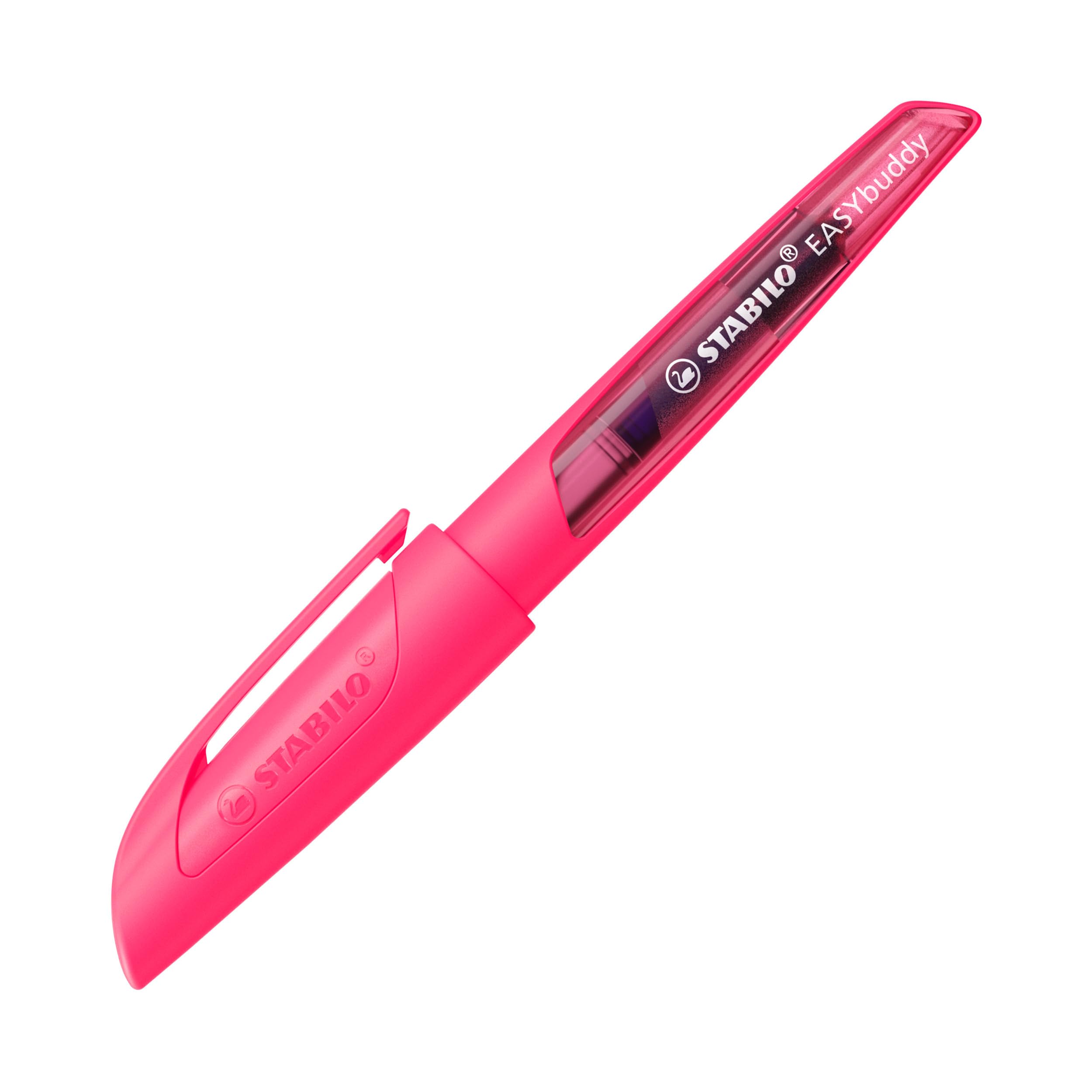 stabilo-easybuddy-neon-rose-fluo-stylo-plume-ergonomique-plume-l-gaucher-cartouc image 2