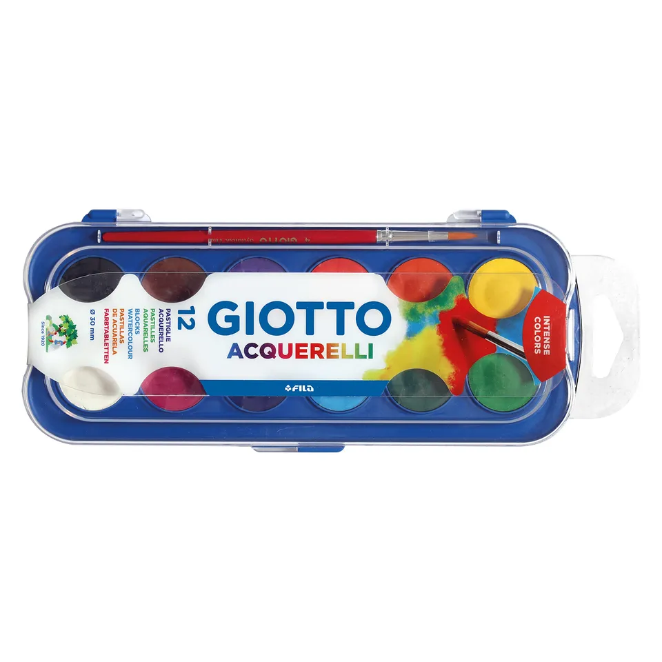 giotto-acquerelli-bo-te-12-pastilles-de-gouache-1-pinceau image 1