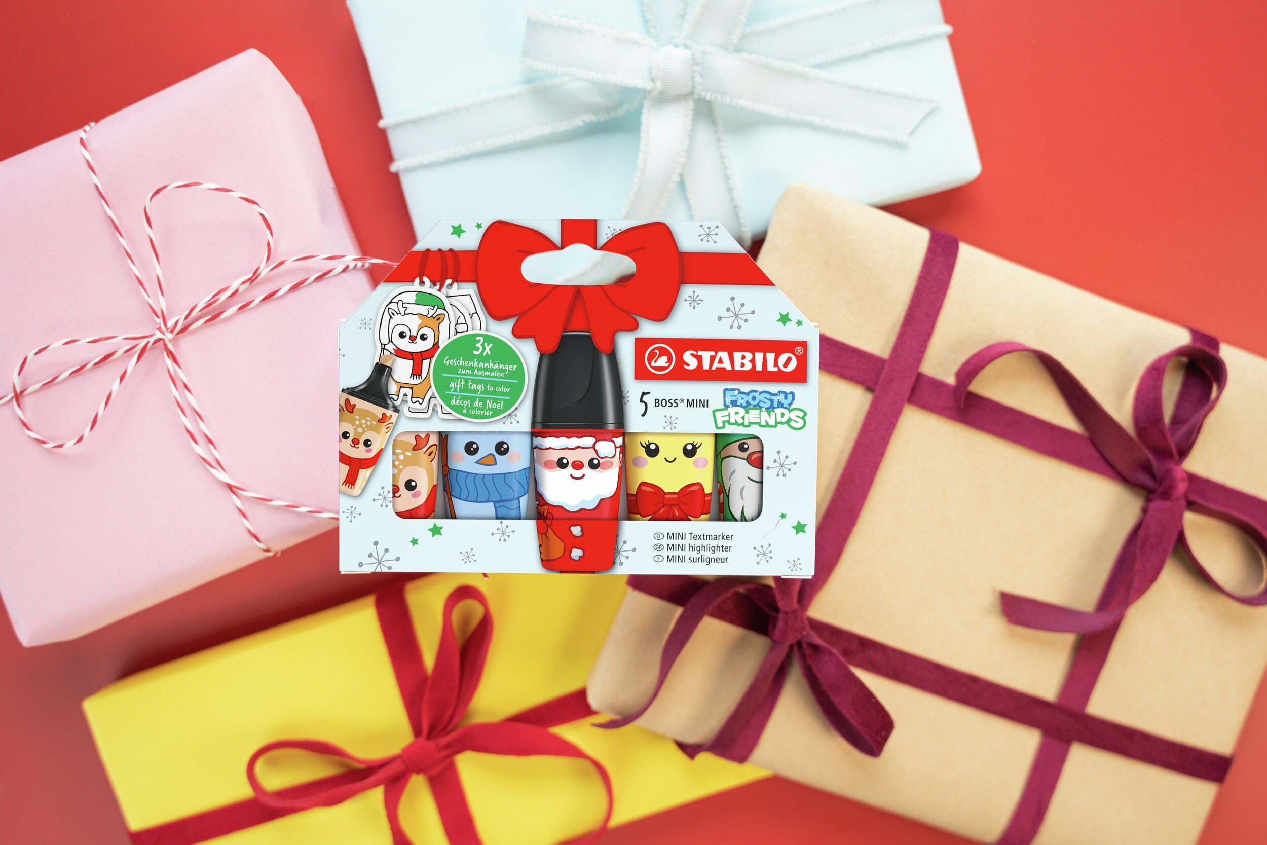 stabilo-boss-mini-frosty-friends-surligneur-mini-x5-no-l-3-tiquettes-cadeaux-col image 4