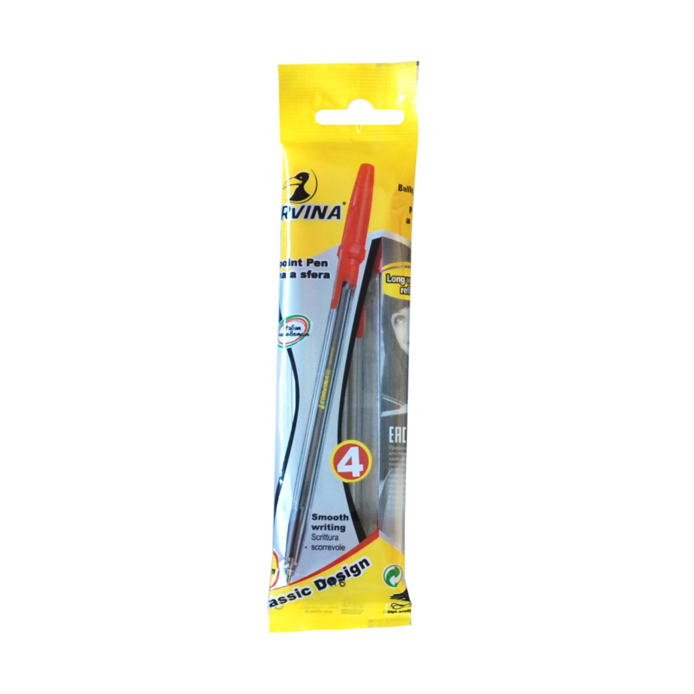 carioca-corvina-classic-pack-de-4-stylos-bille-bleus-pointe-1-mm image 3