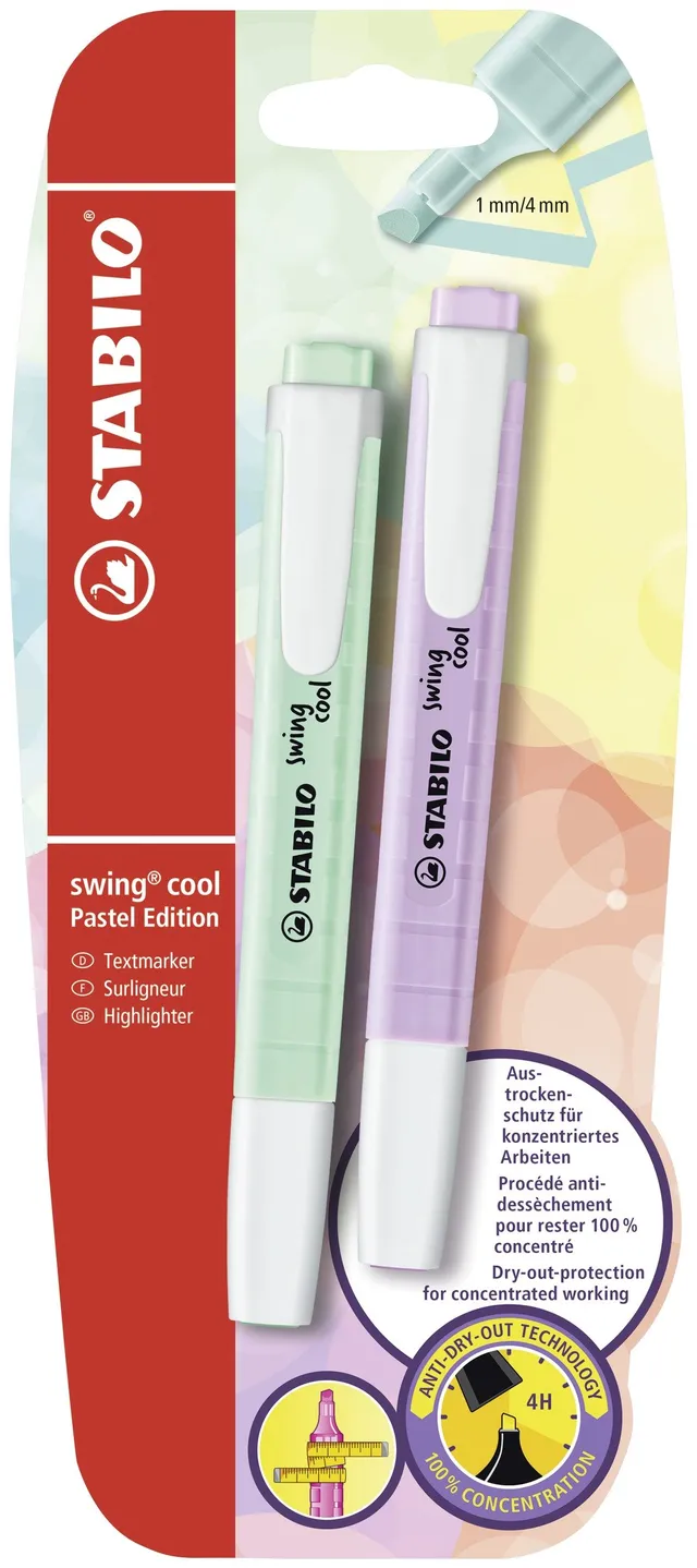 stabilo-swing-cool-pastel-surligneurs-blister-x2-menthe-lilas image 1
