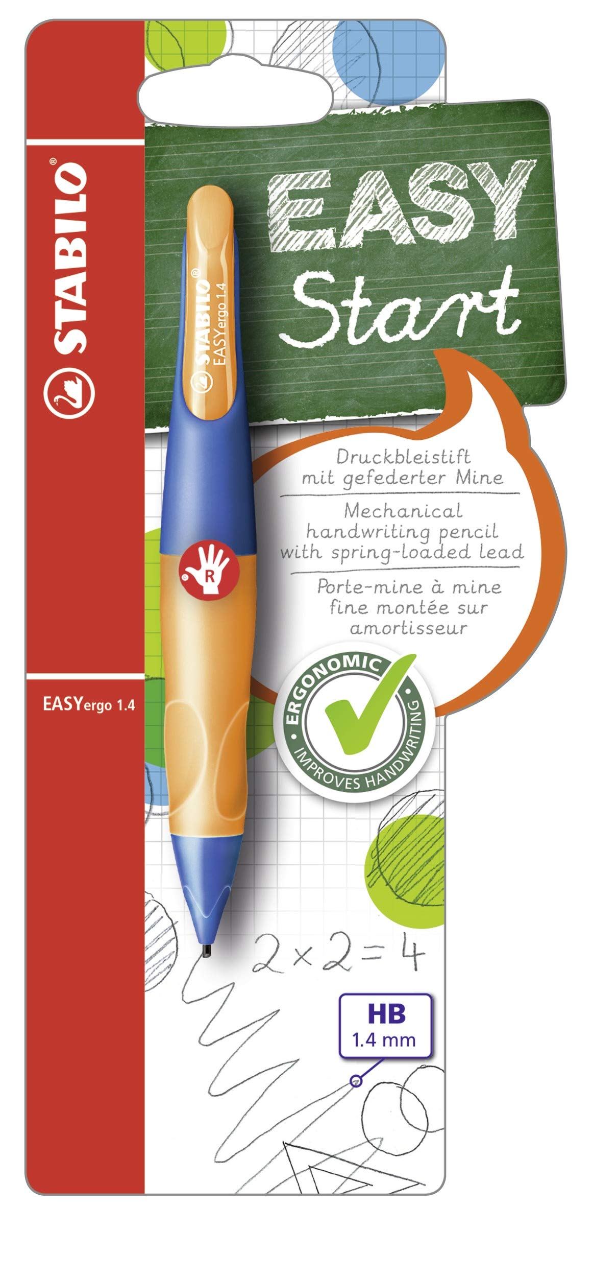 stabilo-easyergo-1-4-porte-mine-ergonomique-pour-droitier-orange-bleu-1-stylo-3- image 1