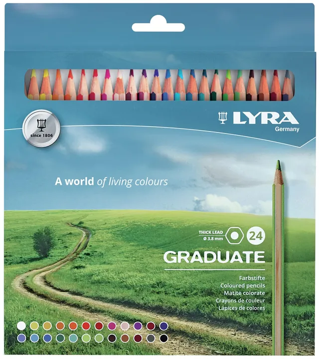 lyra-graduate-permanent-tui-24-crayons-de-couleur image 1