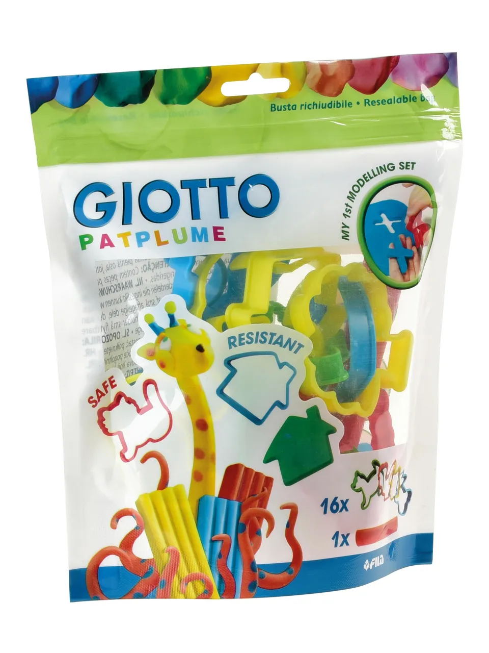 giotto-patplume-accessoire-de-modelage-sachet-16-pi-ces-couleurs-assorties image 1