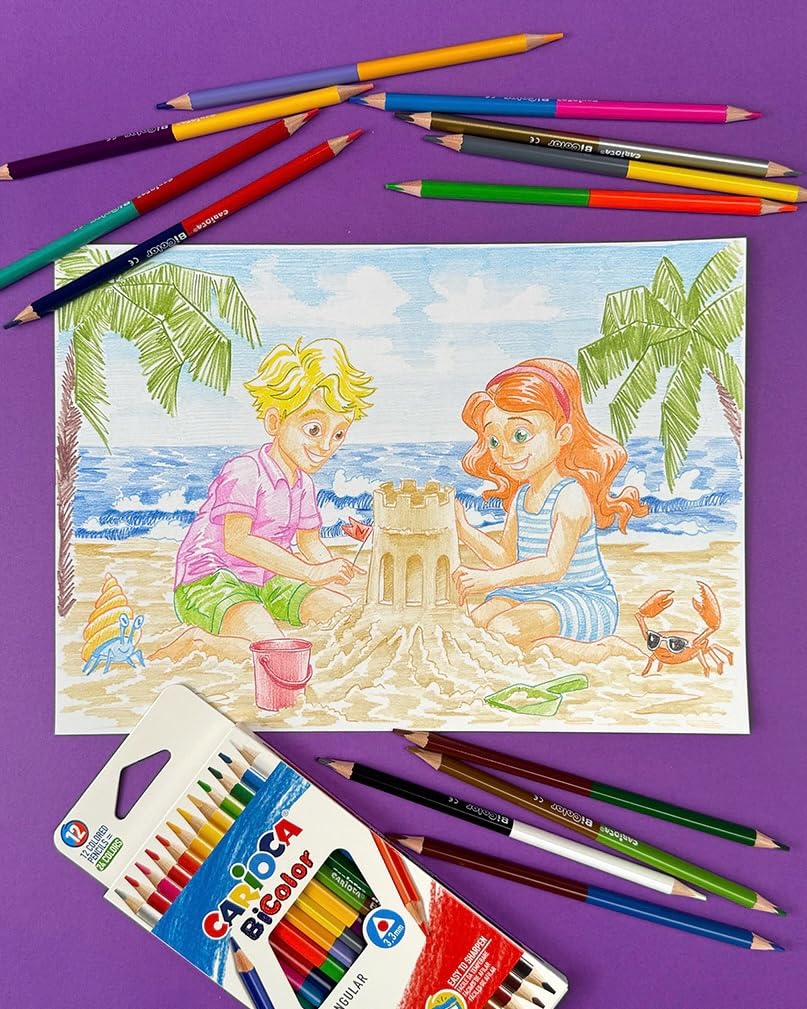 carioca-bicolor-crayon-bicolore-triangulaire-3-3-mm-bo-te-de-12 image 2