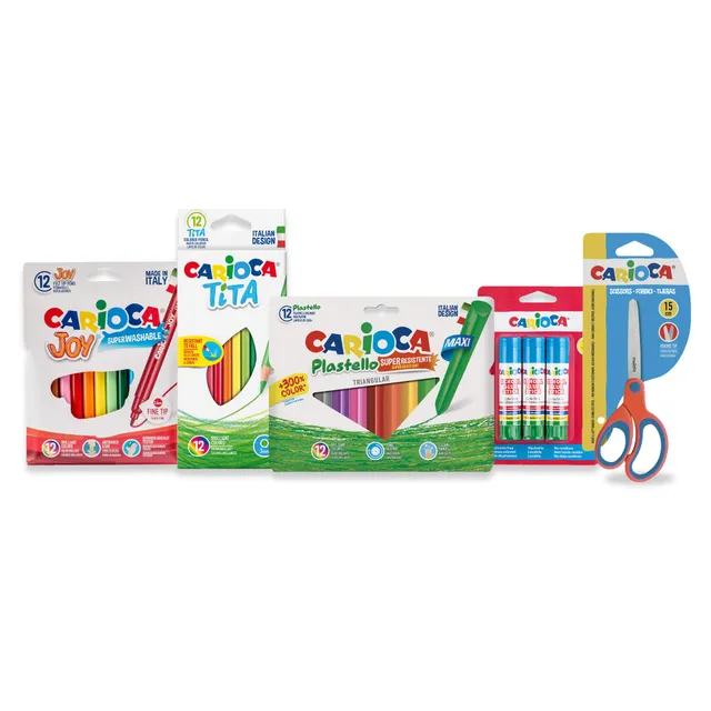 carioca-tout-pour-l-cole-kit-scolaire-et-cr-atif-40-pi-ces-feutres-crayons-paste image 1