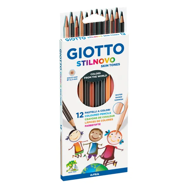 giotto-stilnovo-skin-tones-tui-de-12-crayons-de-couleur-tons-peau-mine-3-3-mm-co image 1