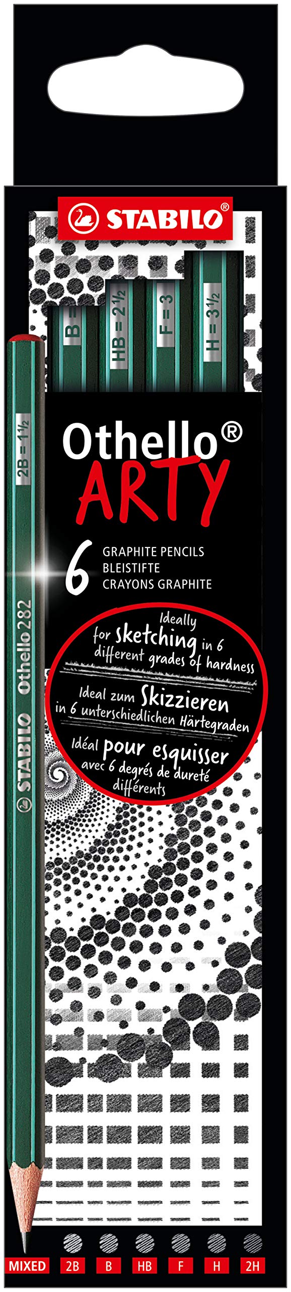 stabilo-othello-arty-crayon-graphite-tui-x-6-duret-s-2b-2h image 1
