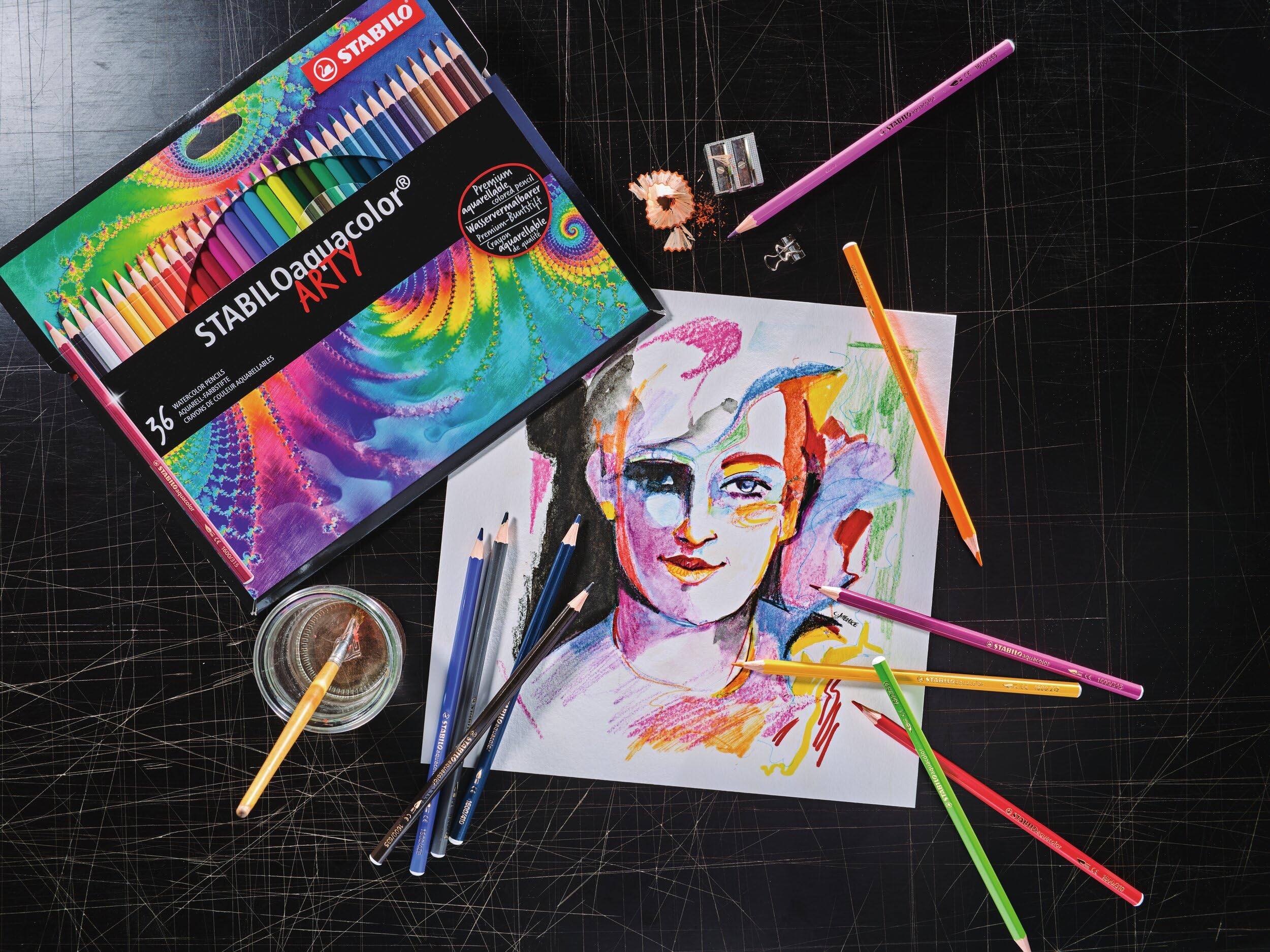 stabilo-aquacolor-arty-crayon-de-couleur-aquarellable-bo-te-m-tal-x-24 image 6