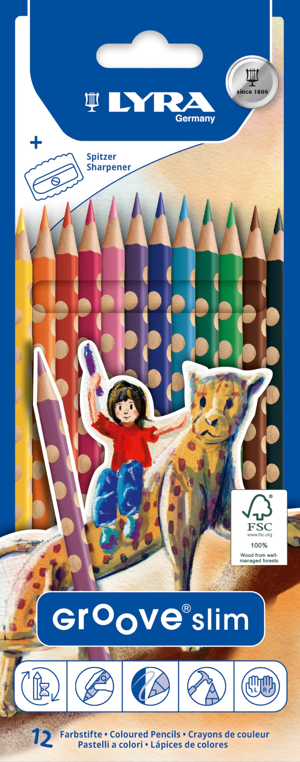 lyra-groove-slim-graphite-hb-pot-de-48-crayons-graphite-triangulaires image 2
