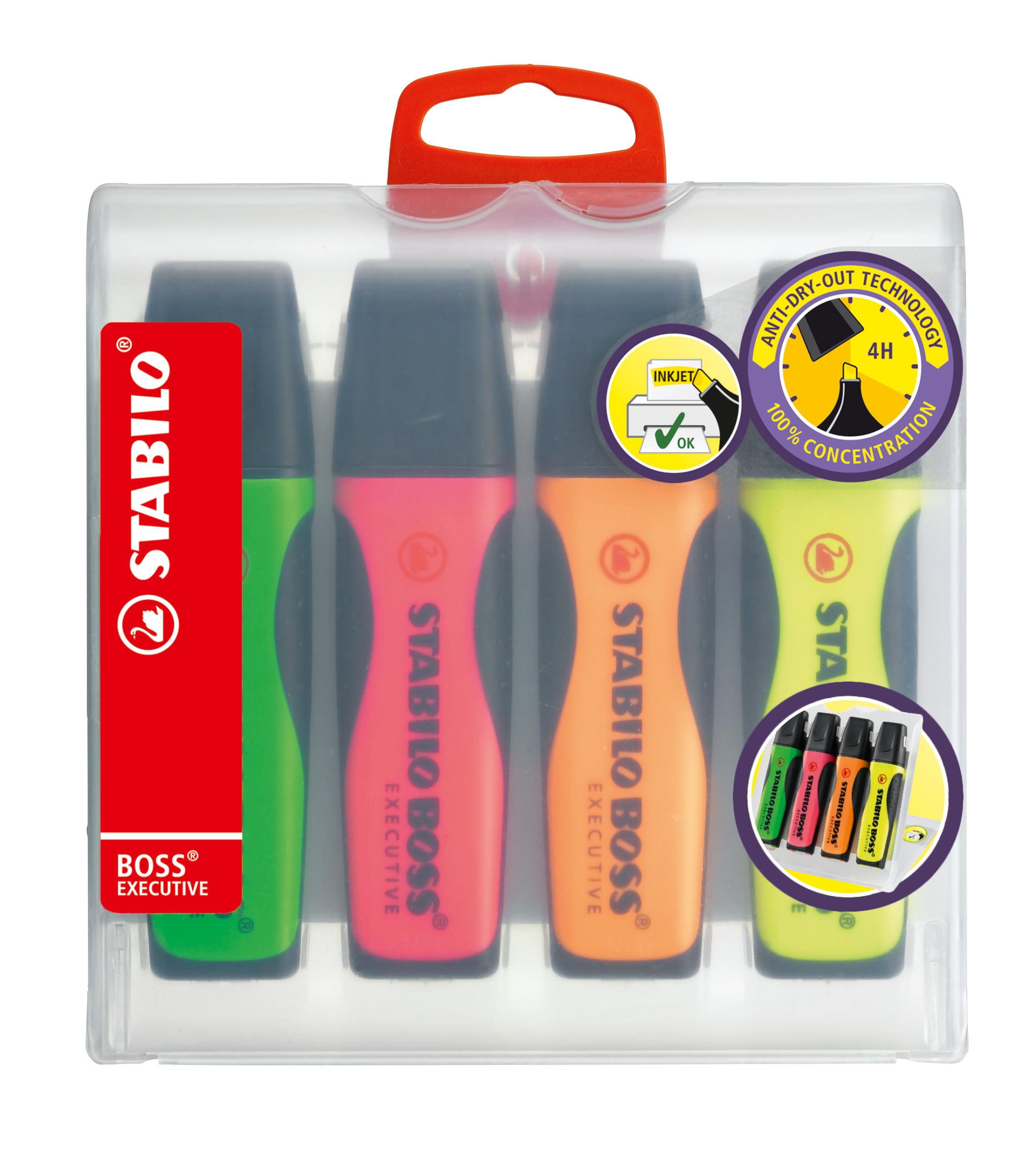 stabilo-boss-executive-surligneur-anti-bavures-pochette-chevalet-x-4-fluos image 2