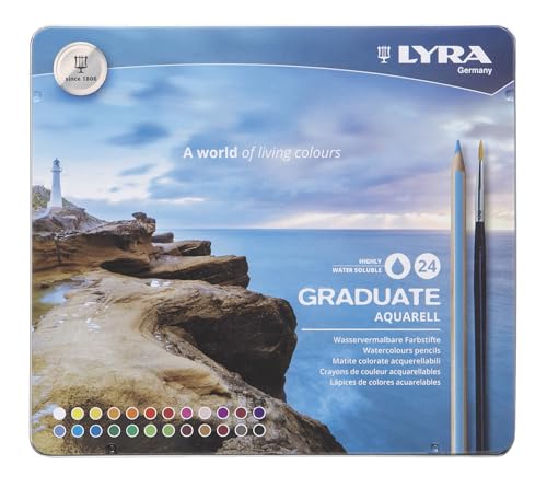lyra-graduate-aquarell-bo-te-m-tal-de-24-crayons-de-couleur-aquarellables-1-pinc-2 image 5