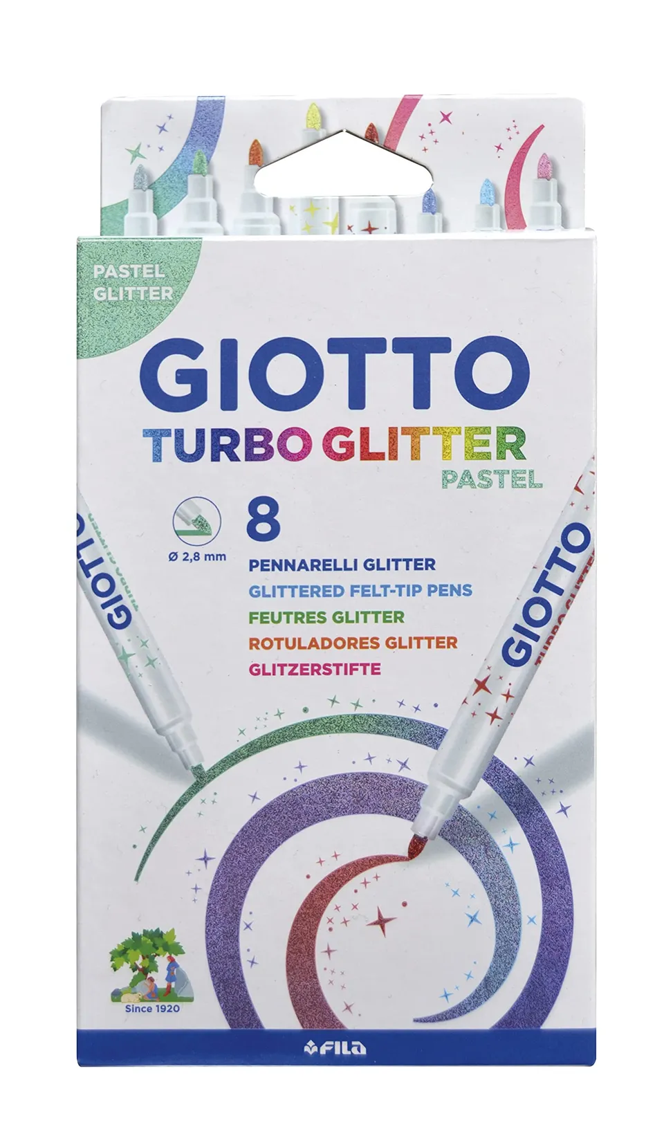 giotto-turbo-glitter-pastel-etui-de-8-feutres-encre-paillet-e-pointe-bloqu-e-4-m image 1