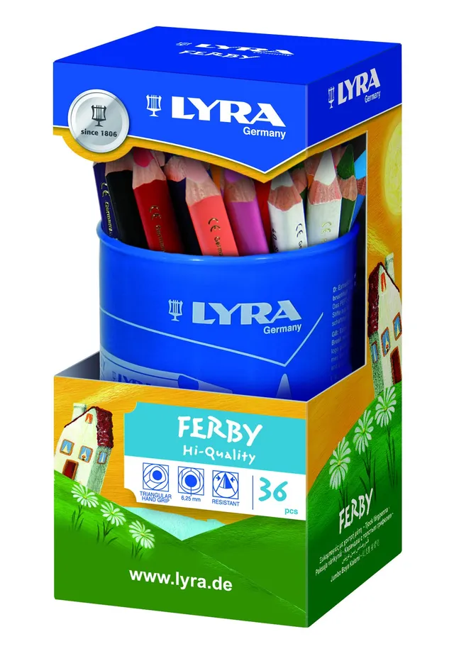 lyra-ferby-pot-de-36-crayons-de-couleur-mine-6-3-mm-corps-triangulaire-ergonomiq image 1