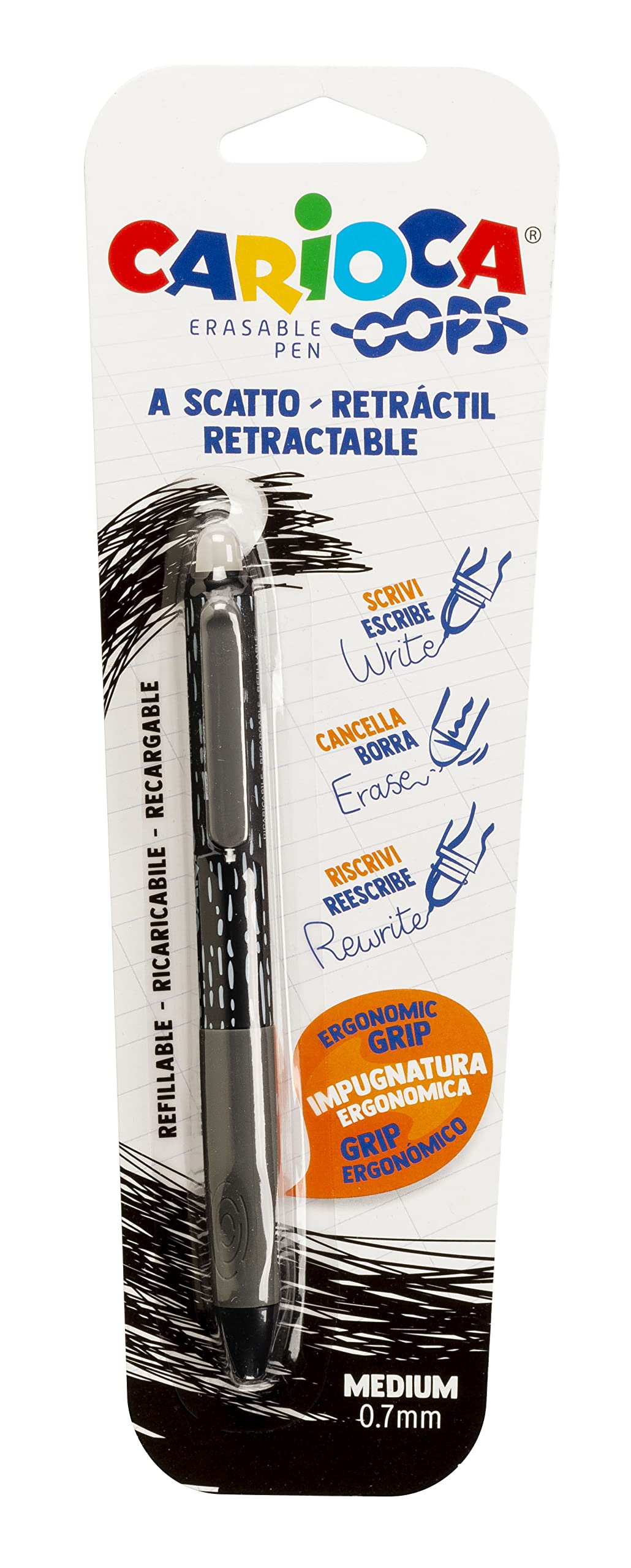 carioca-oops-stylo-effa-able-encre-thermosensible-noir-pointe-0-7-mm-2 image 1