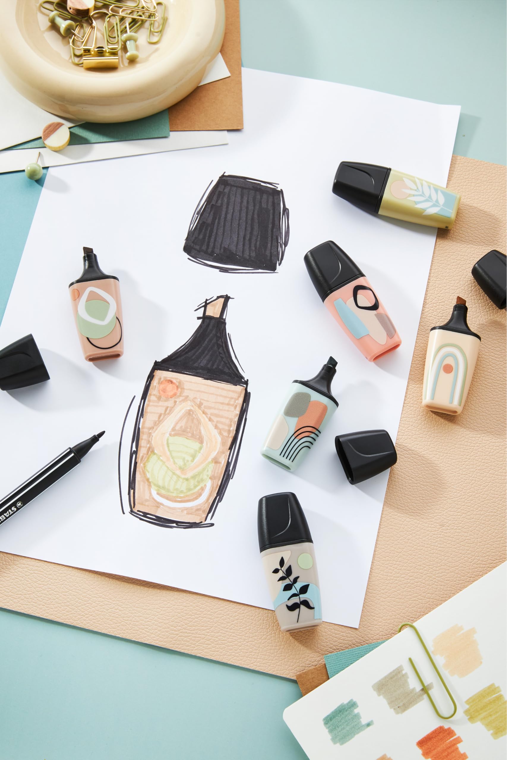 stabilo-boss-mini-naturevibes-tui-carton-3-mini-surligneurs-pastel-nature image 7
