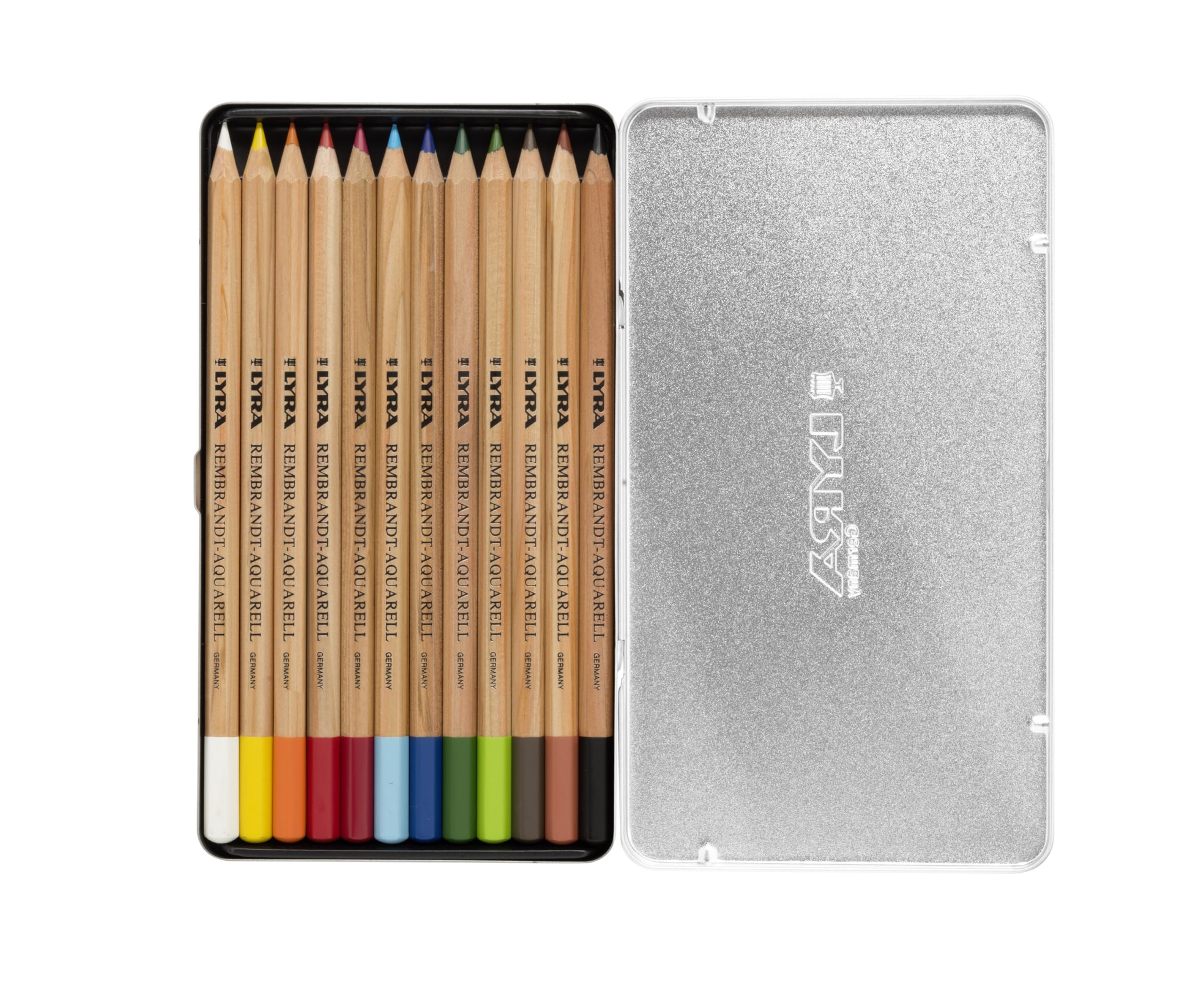 lyra-rembrandt-aquarell-bo-te-m-tal-de-12-crayons-de-couleur-aquarellables-bois- image 2