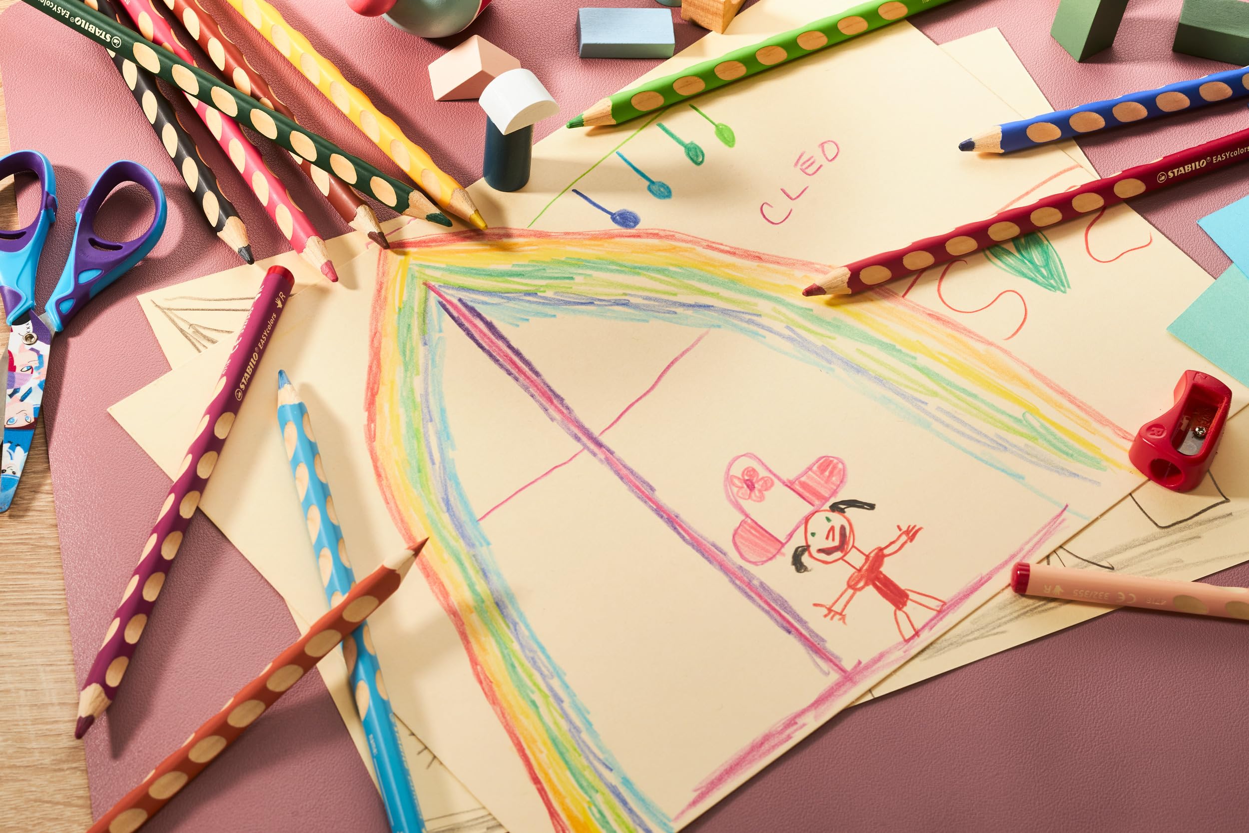 stabilo-easycolors-lot-de-6-crayons-de-couleur-ergonomiques-triangulaires-pour-g image 4