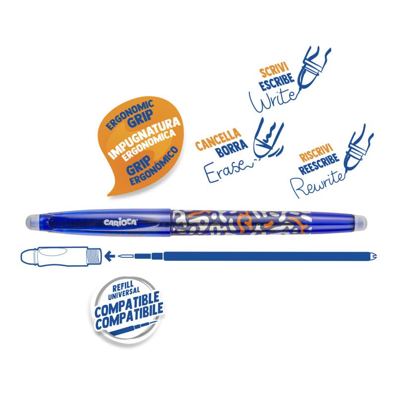 carioca-oops-pop-lot-de-12-stylos-effa-ables-bleus-pointe-0-7-mm-rechargeables image 8