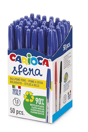 carioca-sfera-flowpack-bo-te-50-stylos-bille-bleus-pointe-1-mm image 3