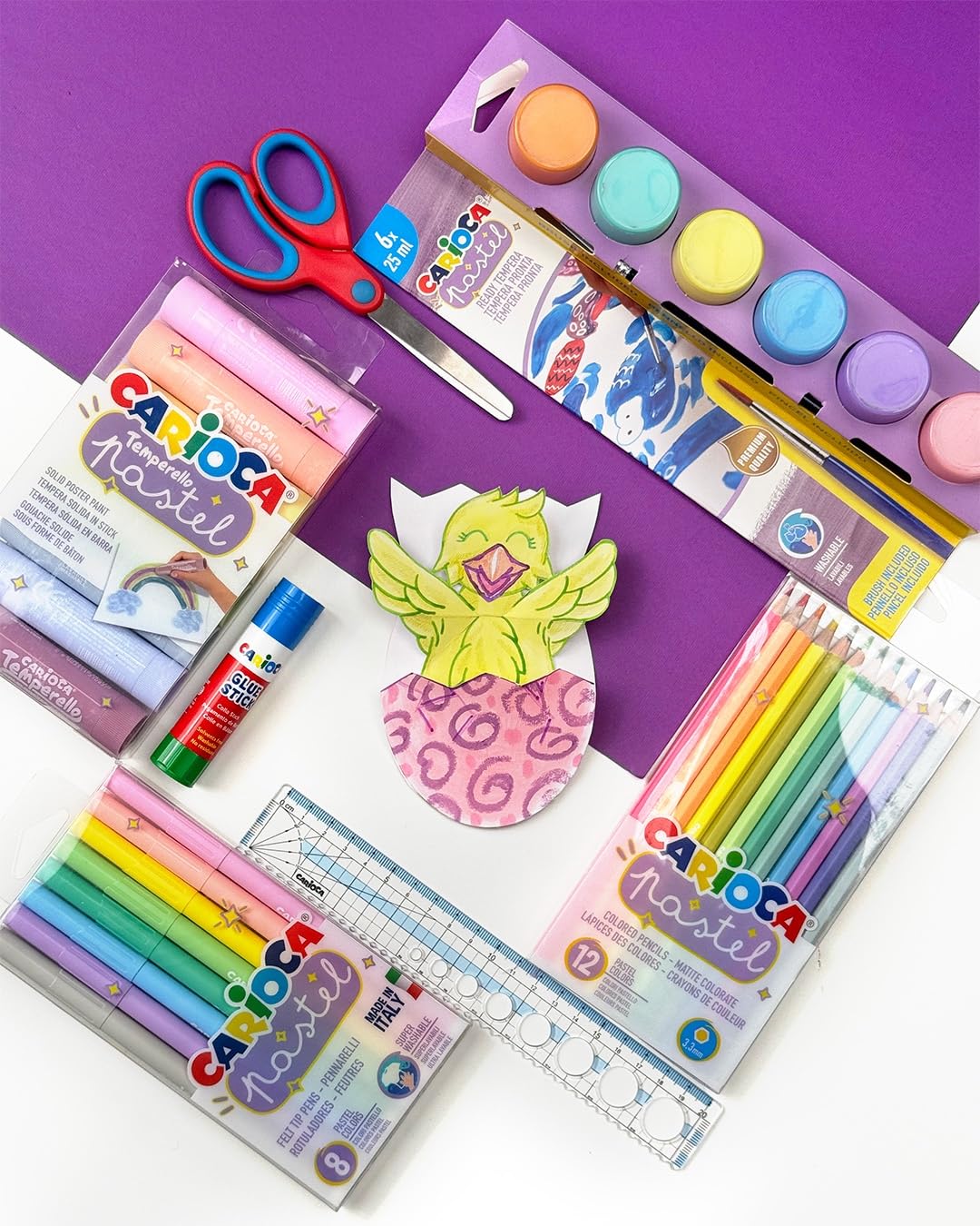 carioca-supercolor-pastel-feutres-pointe-conique-lavables-non-toxiques-bo-te-8-c image 6