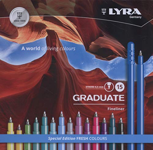 lyra-graduate-fineliner-bo-te-m-tal-15-feutres-fins-0-5-mm-couleurs-froides image 4