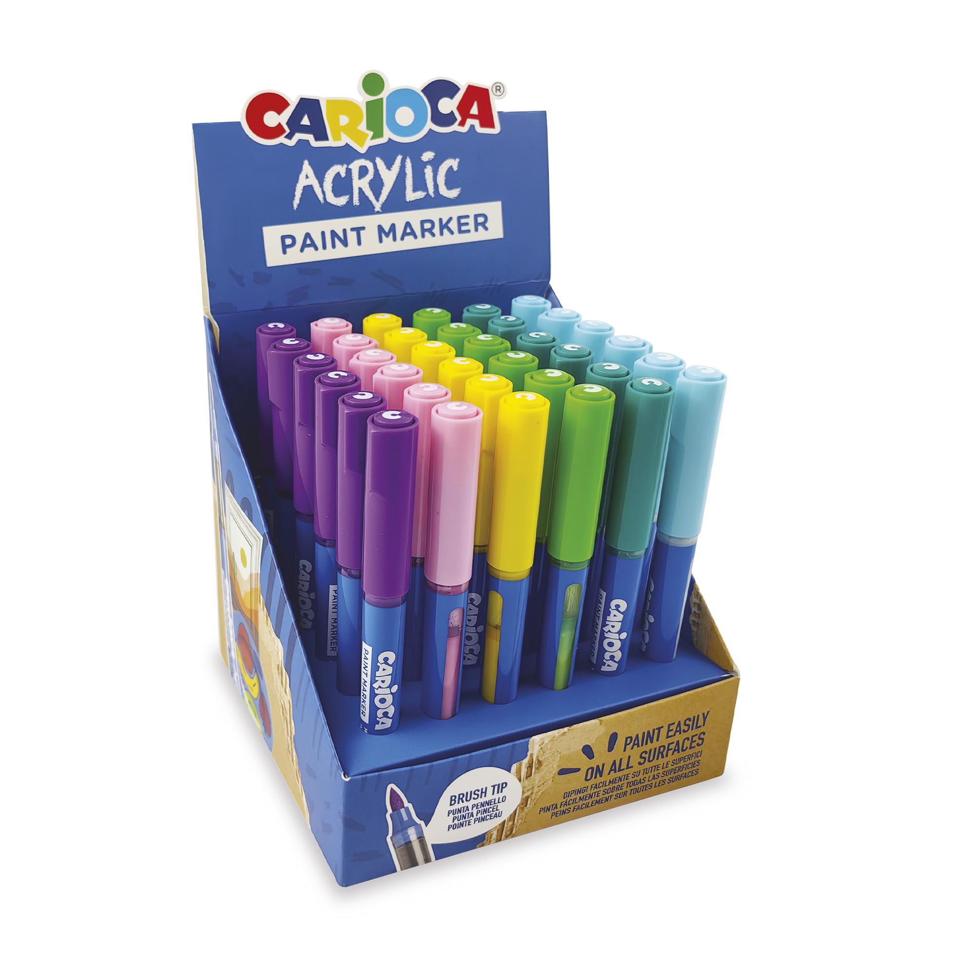 carioca-acrylic-paint-marker-display-de-36-marqueurs-acryliques-pointe-pinceau-6 image 1