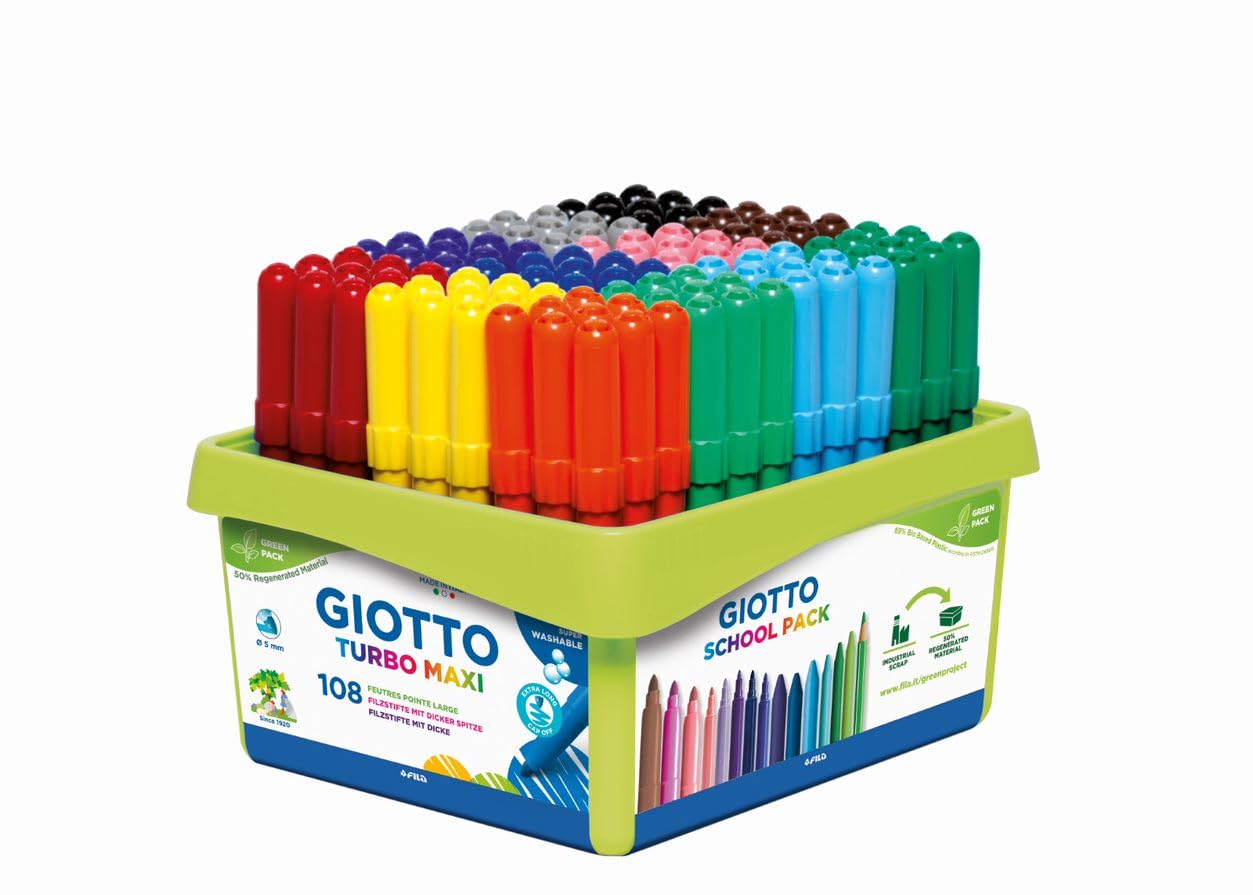 giotto-turbo-maxi-schoolpack-108-feutres-pointe-5-mm image 1