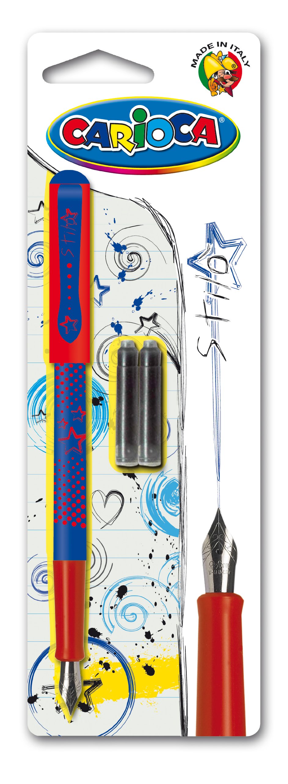 carioca-stilo-stylo-plume-2-cartouches-d-encre image 1