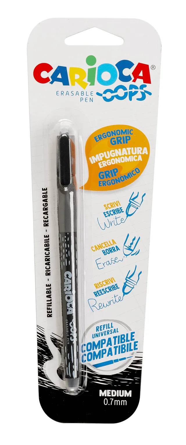 carioca-oops-stylo-effa-able-encre-thermosensible-noir-pointe-0-7-mm image 1