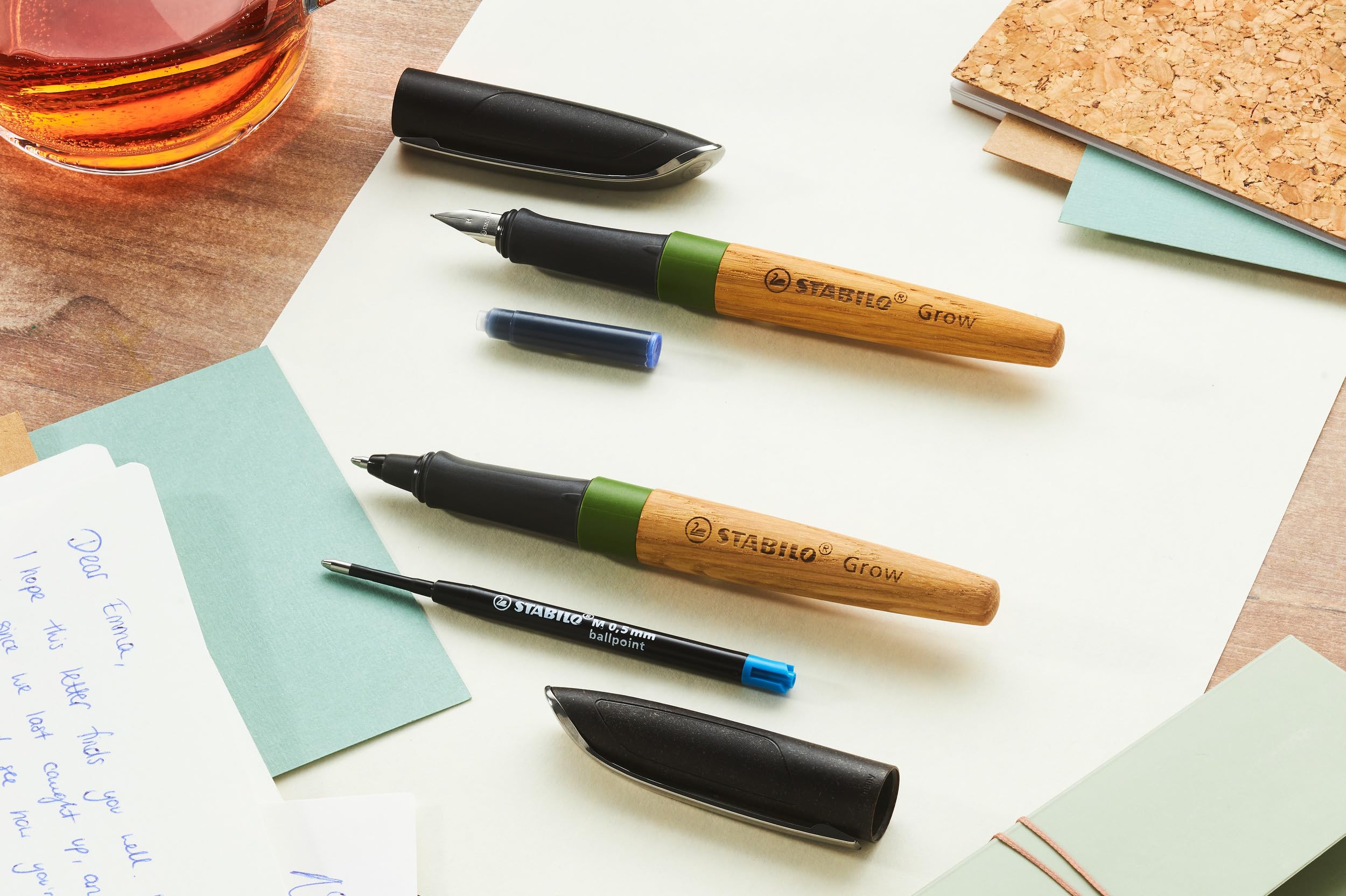 stabilo-grow-bille-stylo-bille-rechargeable-bois-de-ch-ne-certifi-fsc-vert-mouss image 6