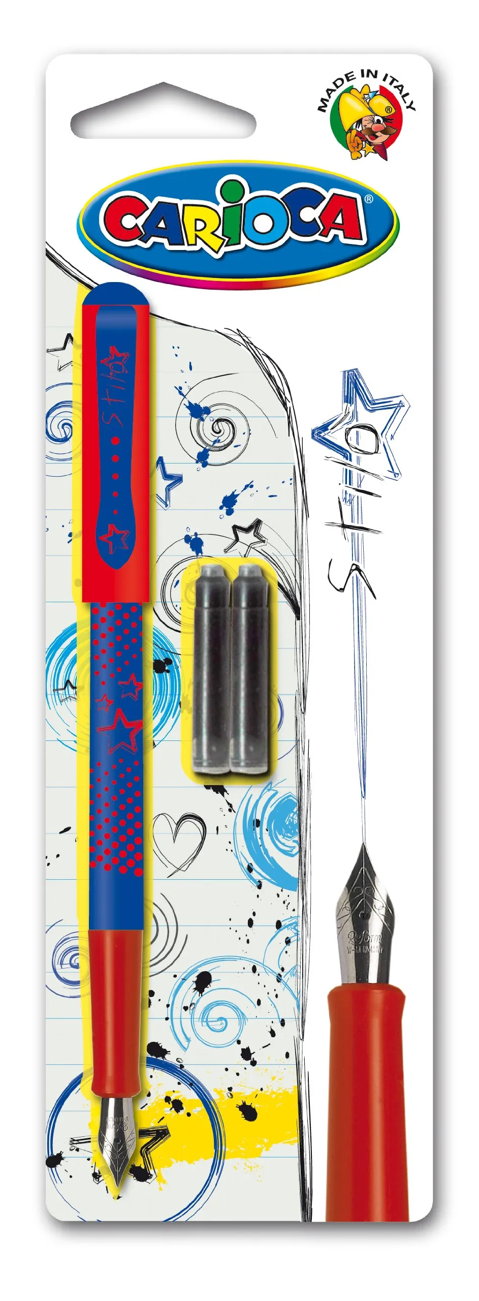 carioca-stilo-stylo-plume-2-cartouches-d-encre image 1