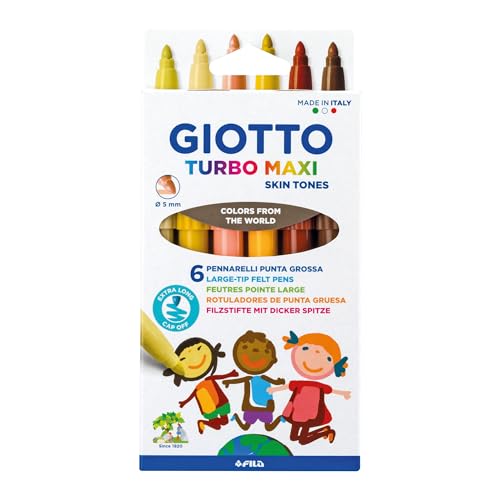 giotto-turbo-maxi-skin-tones-tui-de-6-feutres-tons-peau-pointe-5-mm image 5