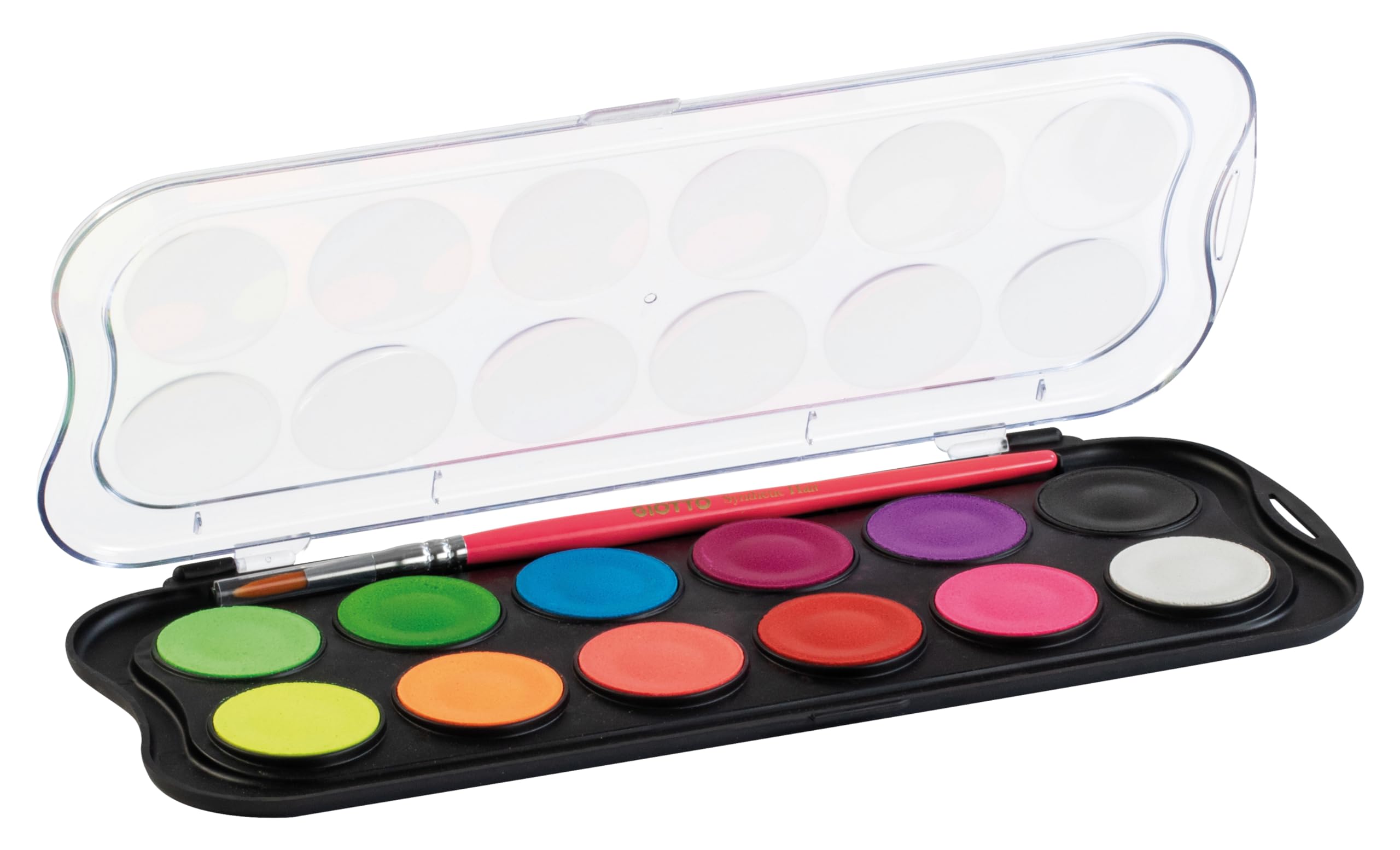 giotto-acquerelli-fluo-bo-te-12-pastilles-de-gouache-fluorescente-30-mm-pinceau image 2