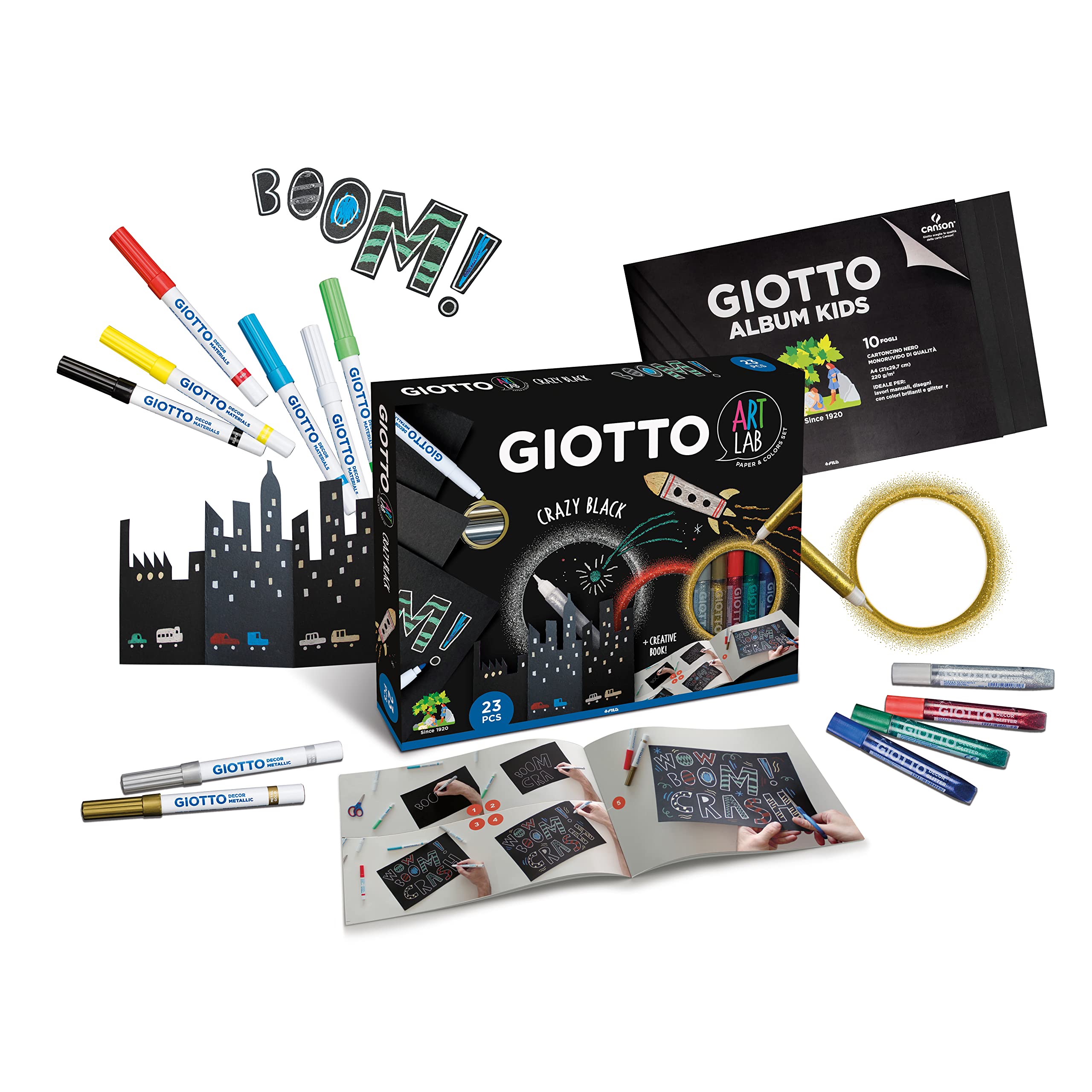 giotto-art-lab-crazy-black-coffret-cr-atif-papier-noir image 4