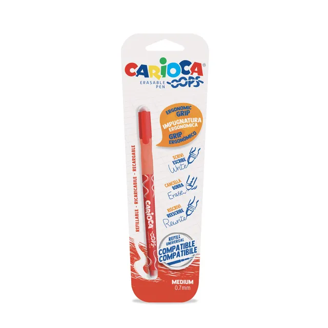 carioca-oops-stylo-effa-able-encre-thermosensible-0-7-mm-rouge image 1