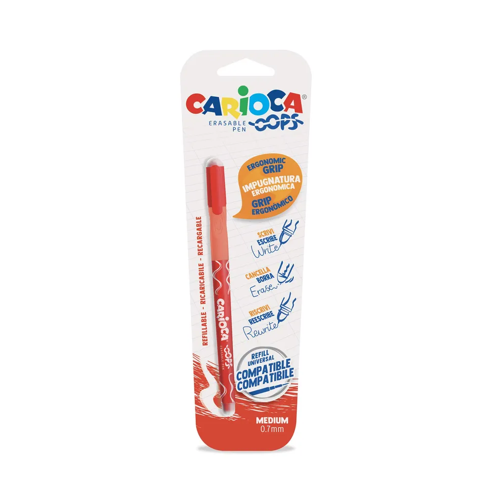 carioca-oops-stylo-effa-able-encre-thermosensible-0-7-mm-rouge image 1