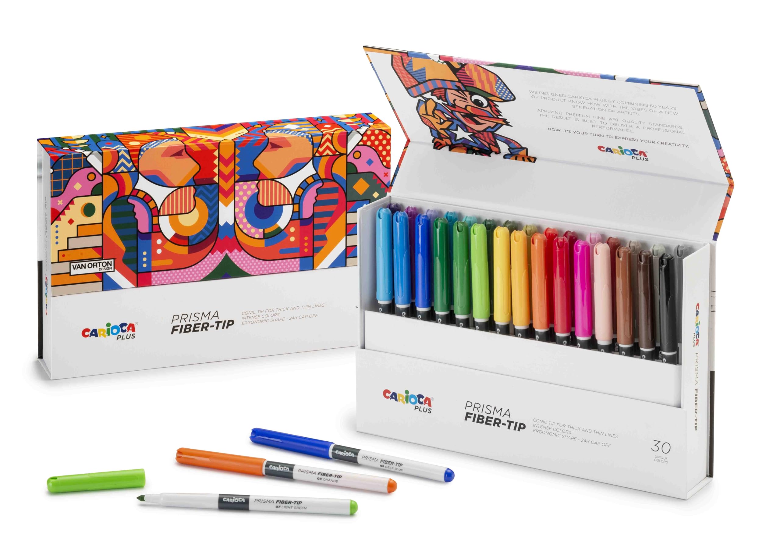 carioca-plus-prisma-bo-te-rigide-30-marqueurs-double-trait image 1