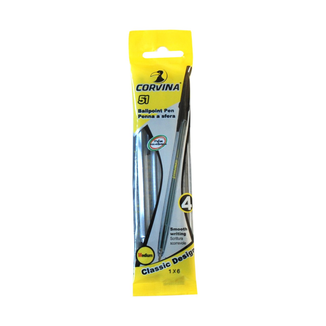 carioca-corvina-classic-pack-de-4-stylos-bille-bleus-pointe-1-mm image 2