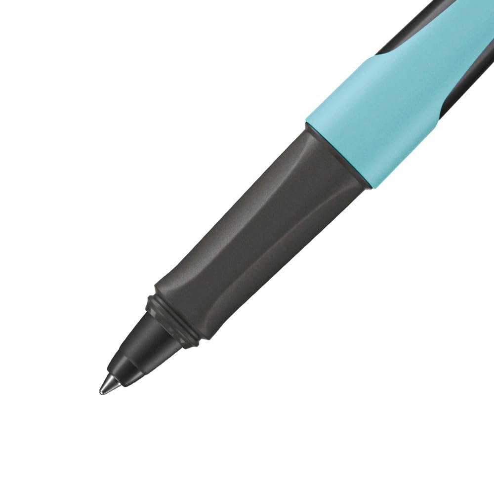 stabilo-flow-stylo-bille-rechargeable-pointe-moyenne-0-5-mm-turquoise-noir image 2