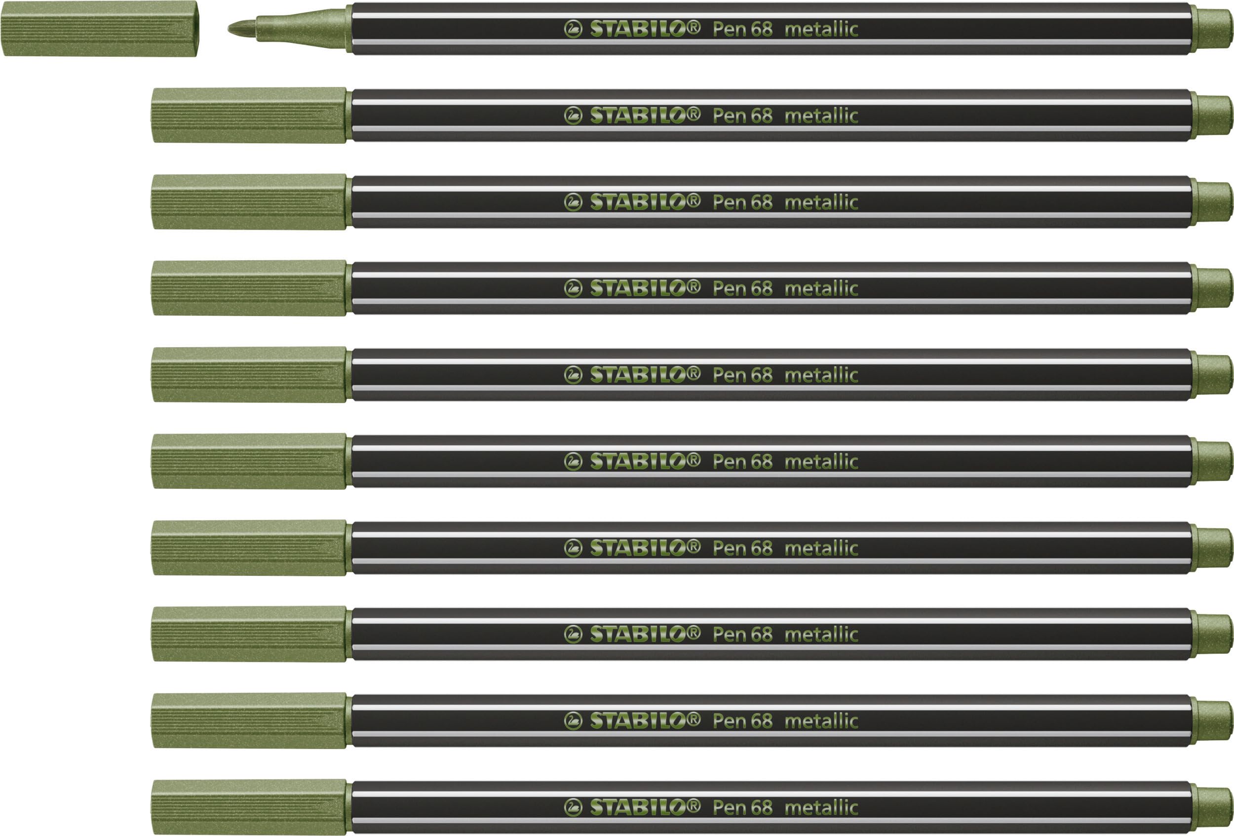 stabilo-pen-68-metallic-lot-10-feutres-metallises-pointe-moyenne-1-4-mm image 8