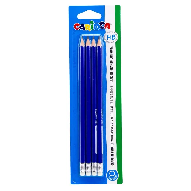 carioca-tita-blister-4-crayons-graphite-avec-gomme image 1