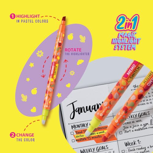 carioca-memo-switch-lot-de-4-surligneurs-magiques-double-pointe-pastel image 6