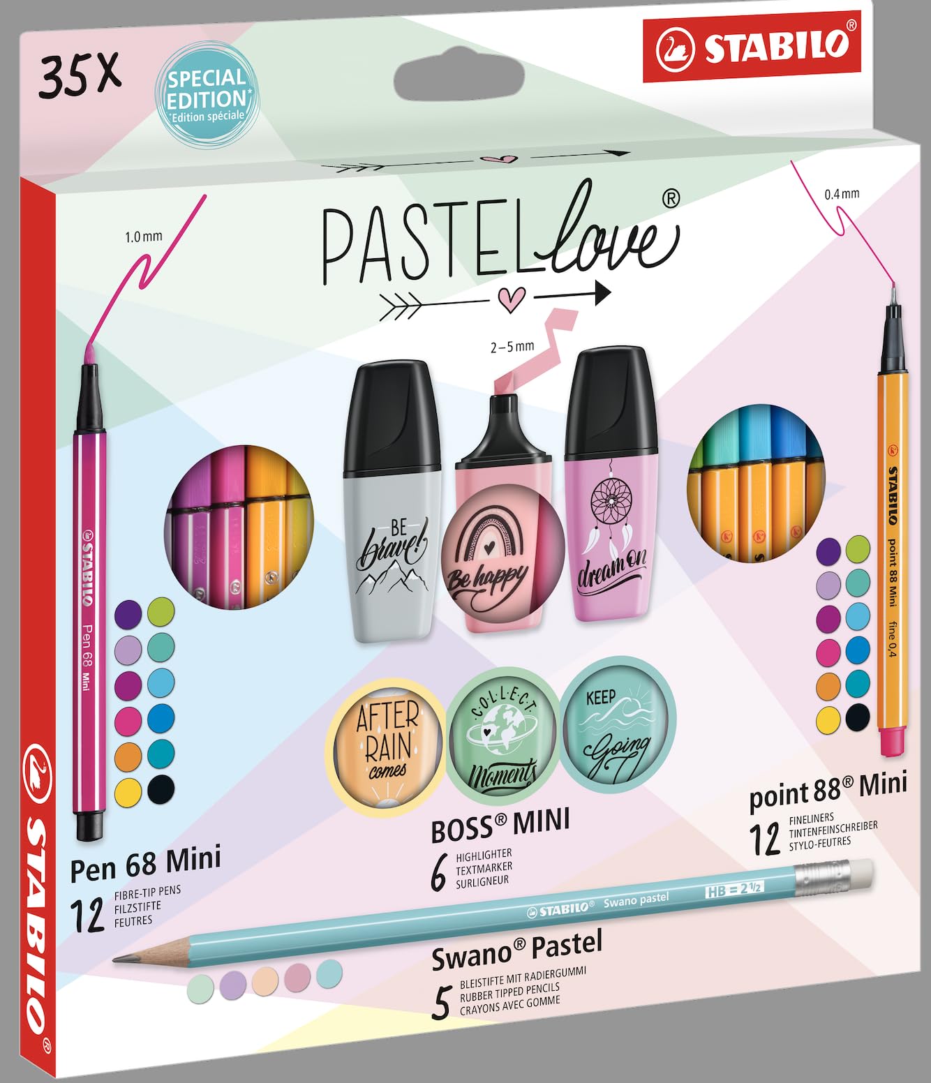 stabilo-pastellove-coffret-35-pieces-pen-68-mini-boss-mini-point-88-mini image 7