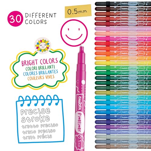 carioca-fineliner-bo-te-de-30-fineliners-couleurs-assorties-pointe-pr-cise-0-5-m image 7